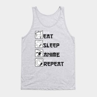 Eat Sleep Anime Repeat Tank Top